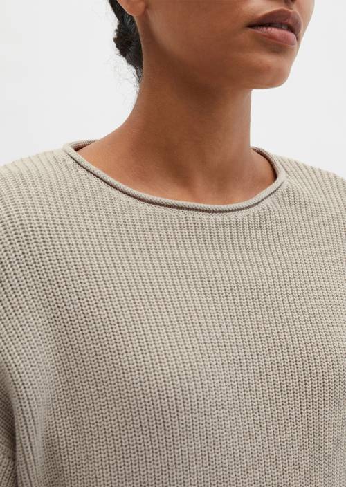 DfC-Strickpullover oversize Linen Beige in Detailansicht