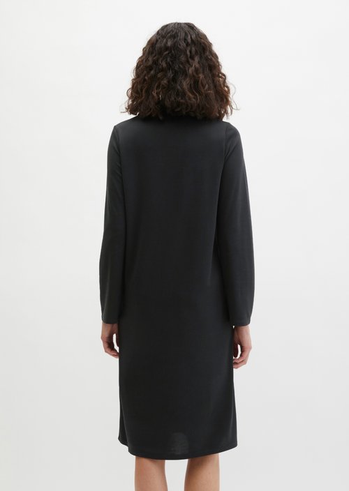 Jersey dress fitted — Black