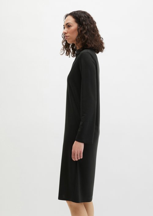 Jersey dress fitted — Black