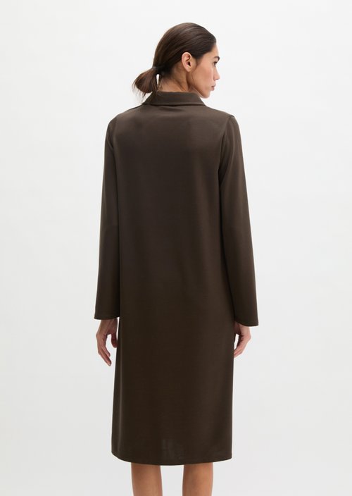 Jersey dress fitted — Burnt Coffee