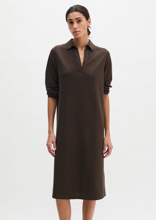 Jersey dress fitted — Burnt Coffee