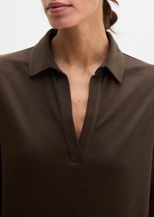 Jersey dress fitted — Burnt Coffee