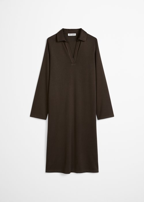 Jersey dress fitted — Burnt Coffee