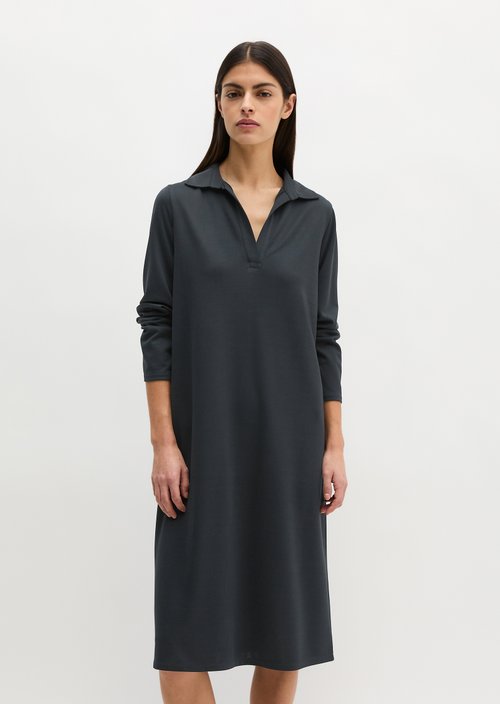 Jersey dress fitted — Deep Night Blue