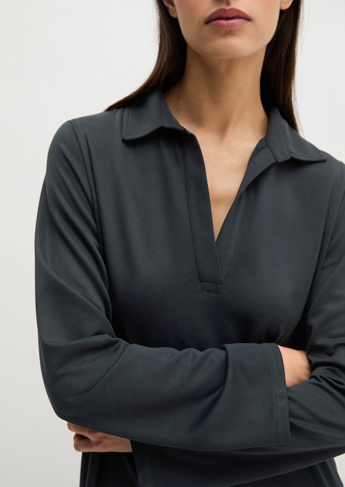 Jersey dress fitted — Deep Night Blue