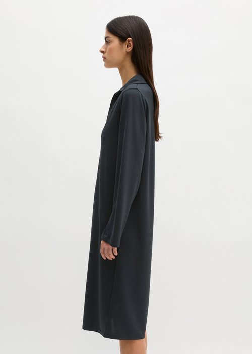 Jersey dress fitted — Deep Night Blue