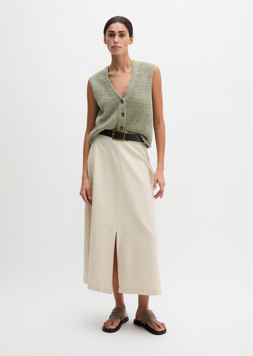 Sleeveless cardigan slim — Fresh Sage