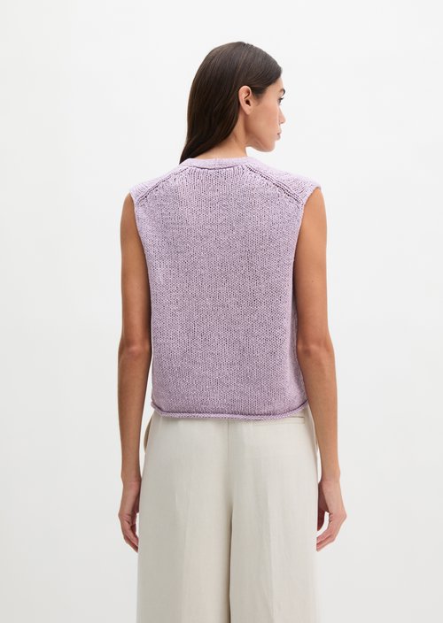Sleeveless cardigan slim — Dusty Lavender