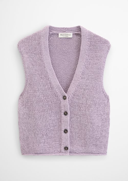 Sleeveless cardigan slim — Dusty Lavender