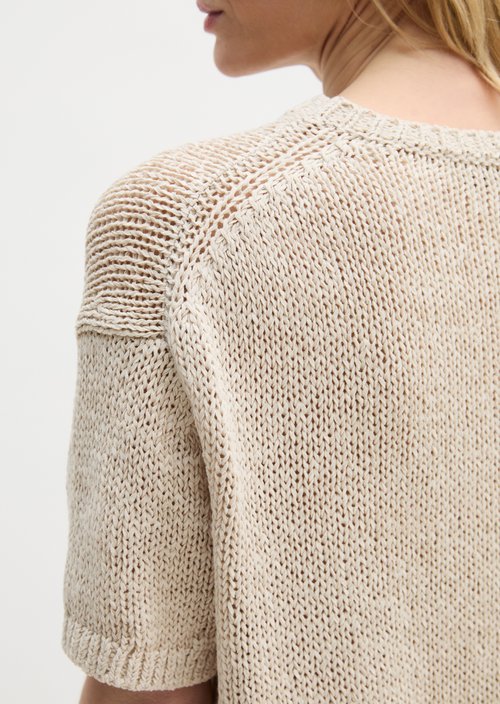 Short sleeve sweater loose — Grey Silk