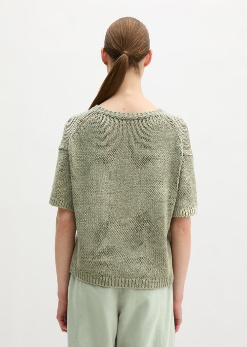 Short sleeve sweater loose — Fresh Sage