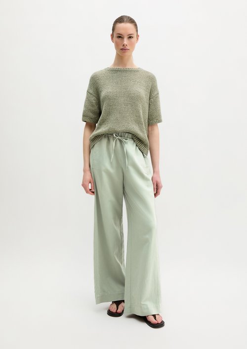 Short sleeve sweater loose — Fresh Sage