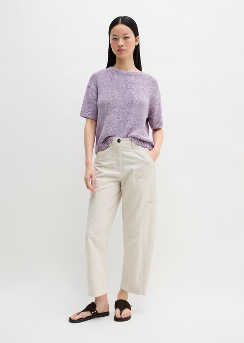 Short sleeve sweater loose — Dusty Lavender