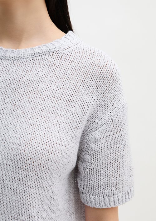 Short sleeve sweater loose — Airy Blue