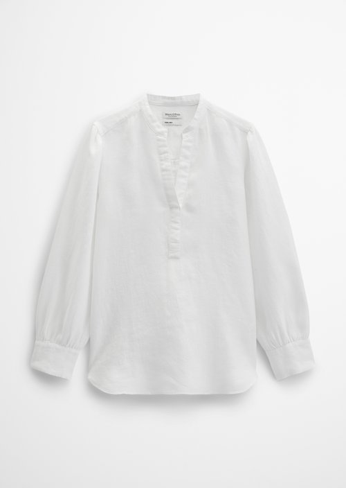 Linen tunic A-shape — White