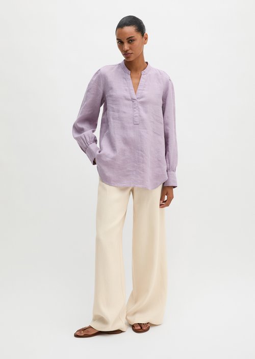 Linen tunic A-shape — Dusty Lavender