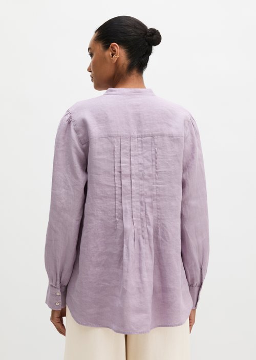 Linen tunic A-shape — Dusty Lavender