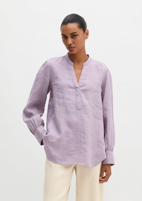 Linen tunic A-shape — Dusty Lavender