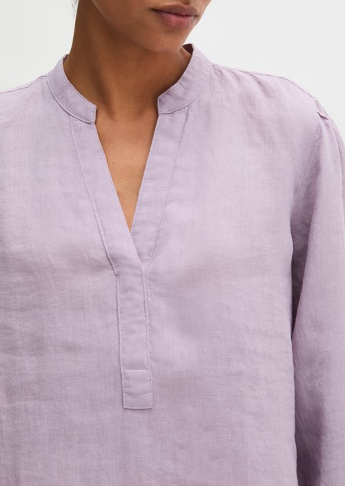 Linen tunic A-shape — Dusty Lavender