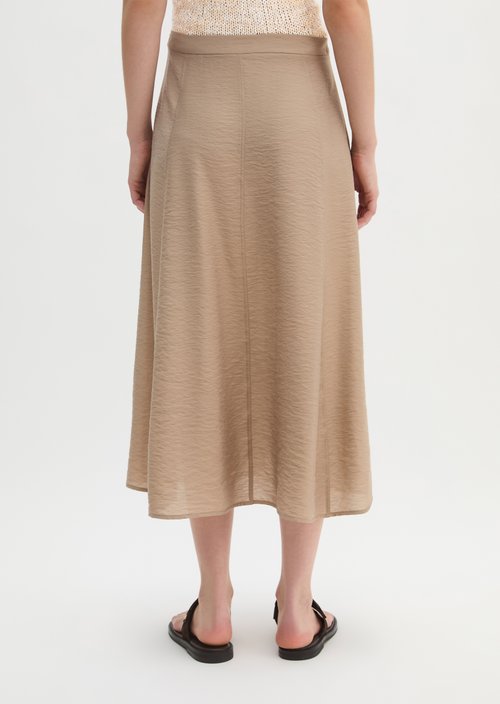 Crinkle skirt regular — Earthy Taupe