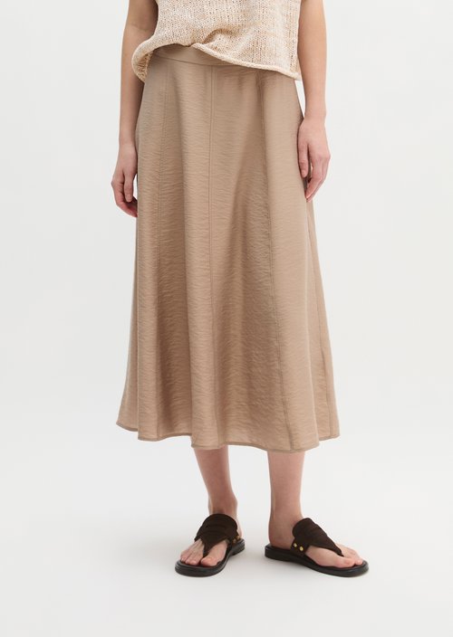 Crinkle skirt regular — Earthy Taupe