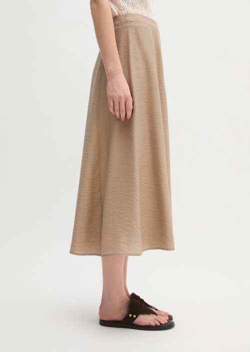 Crinkle skirt regular — Earthy Taupe