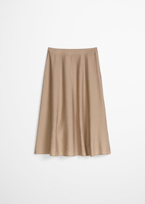 Crinkle skirt regular — Earthy Taupe