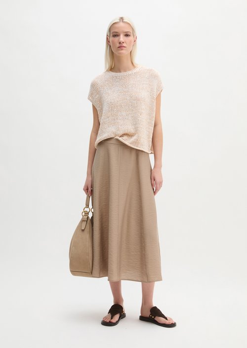 Crinkle skirt regular — Earthy Taupe