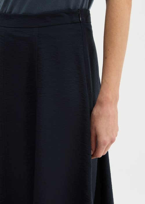 Crinkle skirt regular — Deep Night Blue