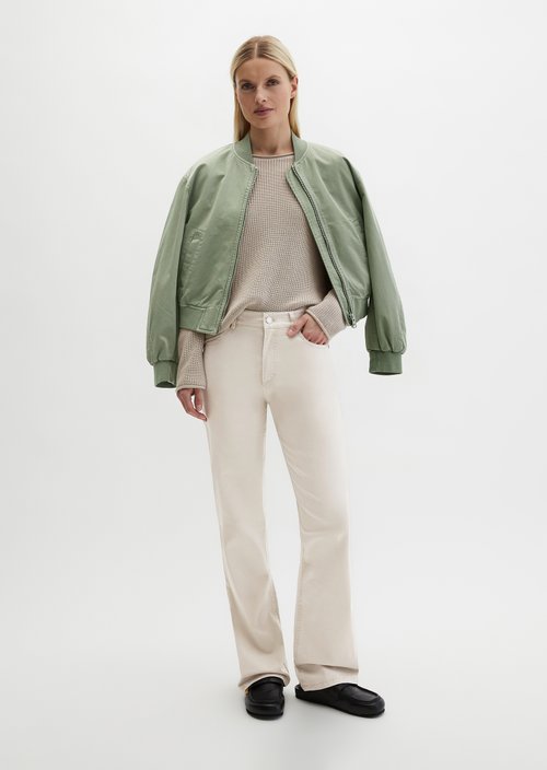 Pants model Kiruna flared — Linen Beige