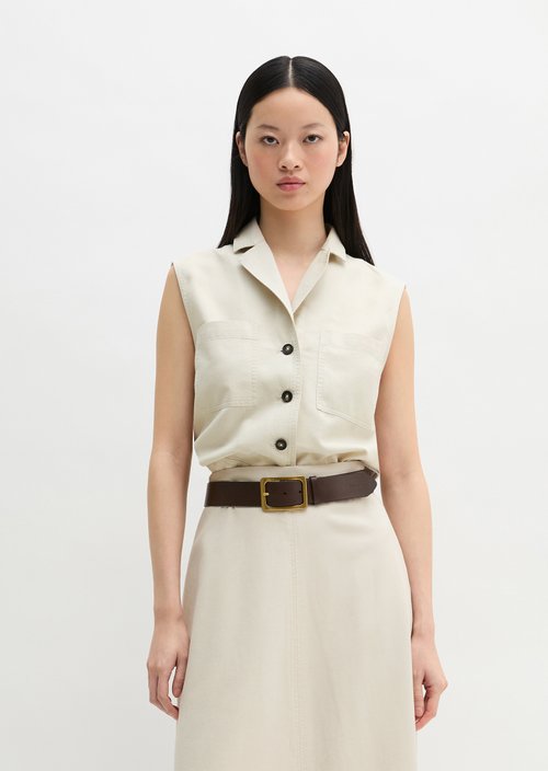 Vest relaxed — Grey Silk