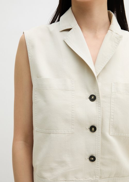 Vest relaxed — Grey Silk