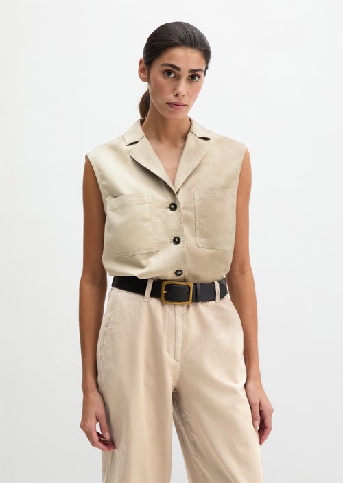 Vest relaxed — Earthy Taupe