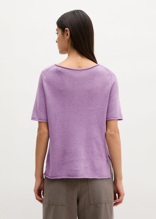 Regular short-sleeved sweater — Warm Lilac
