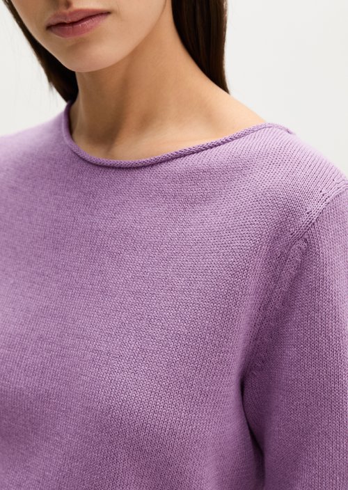 Regular short-sleeved sweater — Warm Lilac