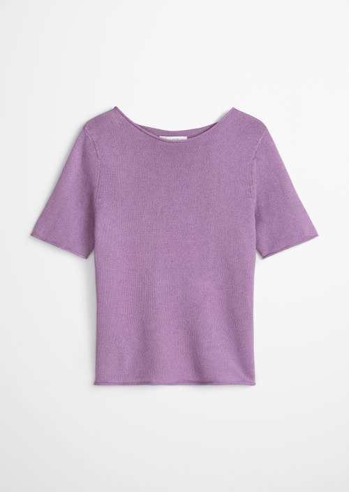 Regular short-sleeved sweater — Warm Lilac