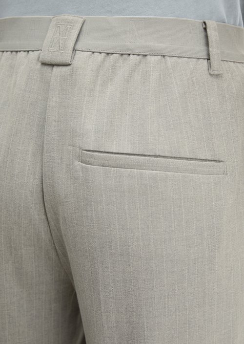 Pinstripe trousers model Malin slim — Light Grey