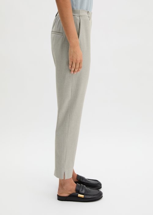 Pinstripe trousers model Malin slim — Light Grey