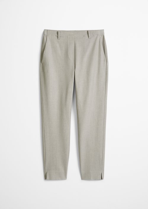 Pinstripe trousers model Malin slim — Light Grey