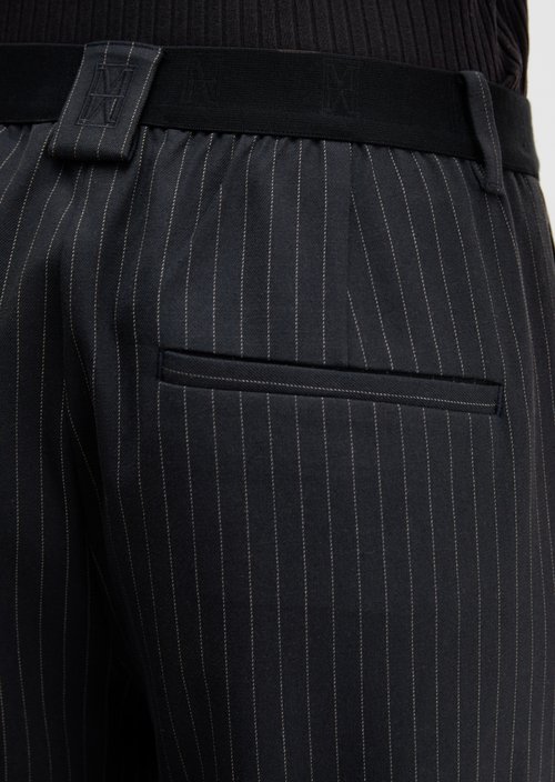 Pinstripe trousers model Malin slim — Dark Blue