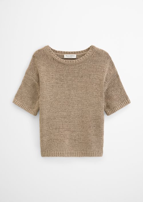 Short sleeve sweater loose — Earthy Taupe