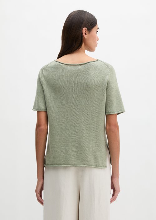 Regular short-sleeved sweater — Fresh Sage