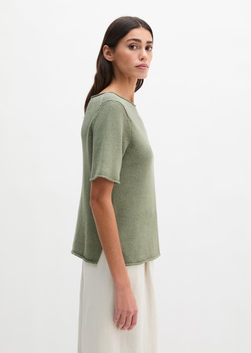 Regular short-sleeved sweater — Fresh Sage