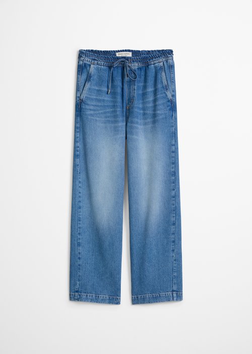 Joggpants straight cropped — Medium Blue