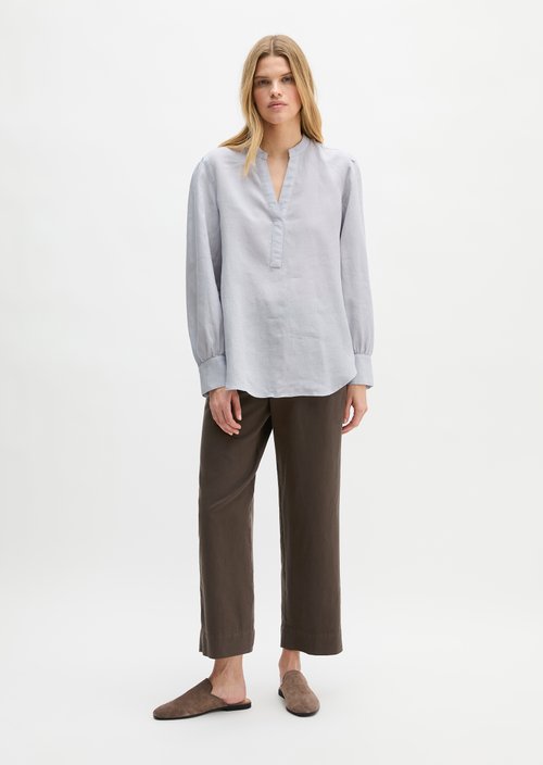Linen tunic A-shape — Airy Blue