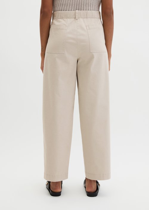 Barrel Pants — Linen Beige
