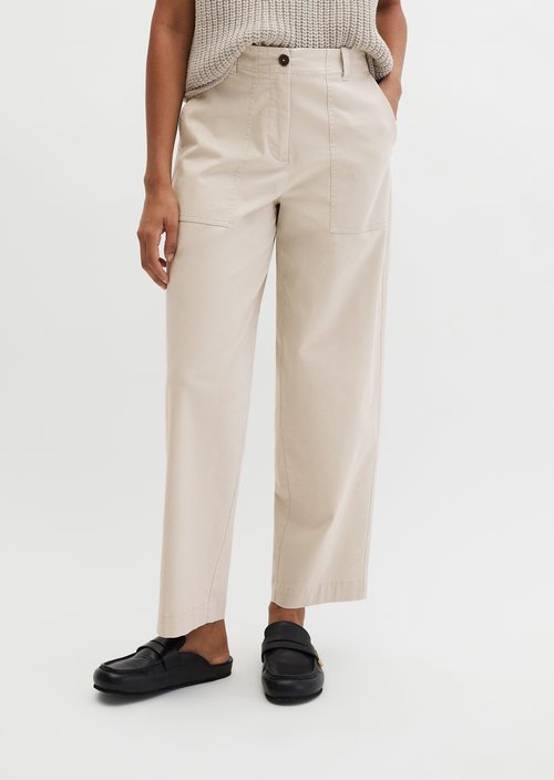 Barrel Pants — Linen Beige
