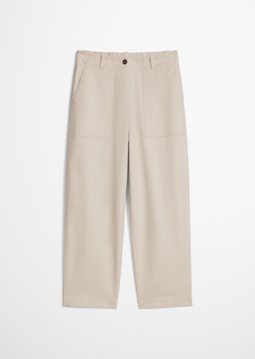 Barrel Pants — Linen Beige