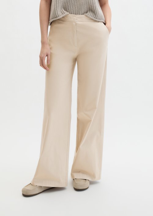 Straight leg pants — Linen Beige