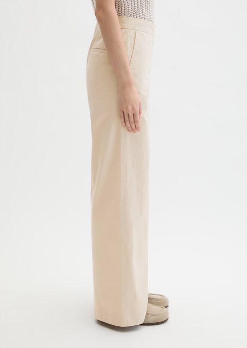 Straight leg pants — Linen Beige